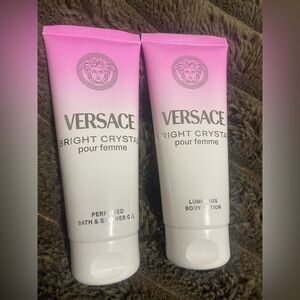 Versace Bright Crystal Pink and White Body Wash